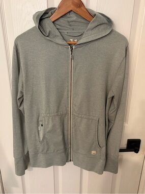 Vuori Sage Green Zip-Up Hoodie